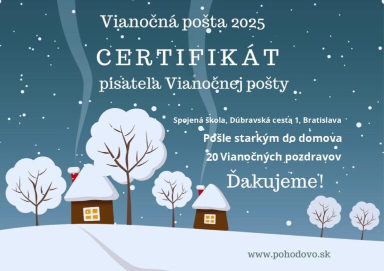 Vianočná pošta seniorom